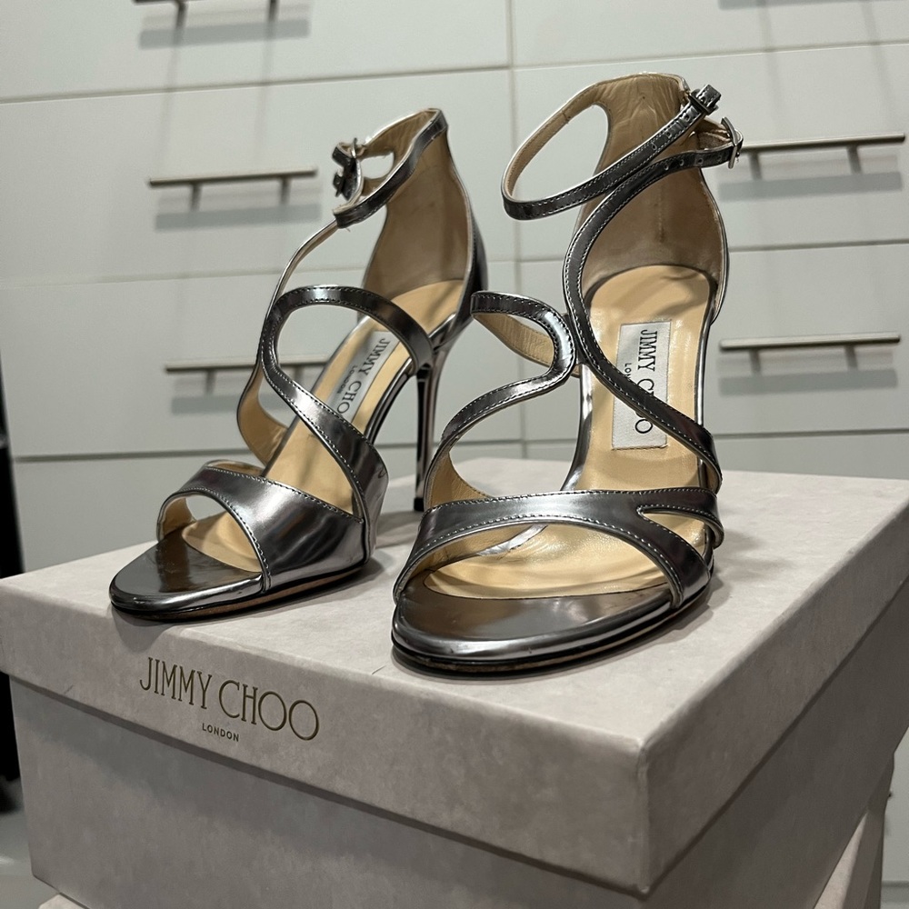 Jimmy Choo Mirror Leather Heel Size 6.5